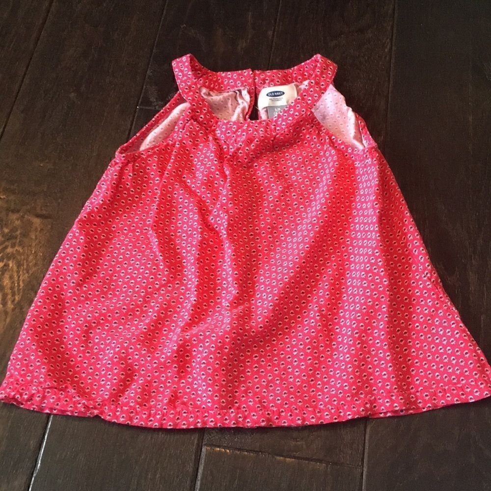 Old navy girls red print sleeveless tank top sz s